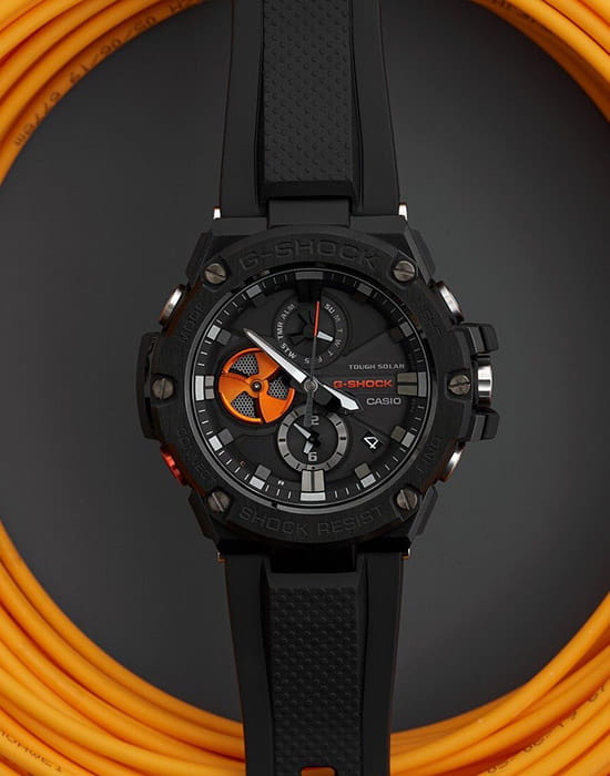 Casio Casio G-Shock GST-B100B-1A4, g-shock япония мужские часы на браслете полимер боковой вид